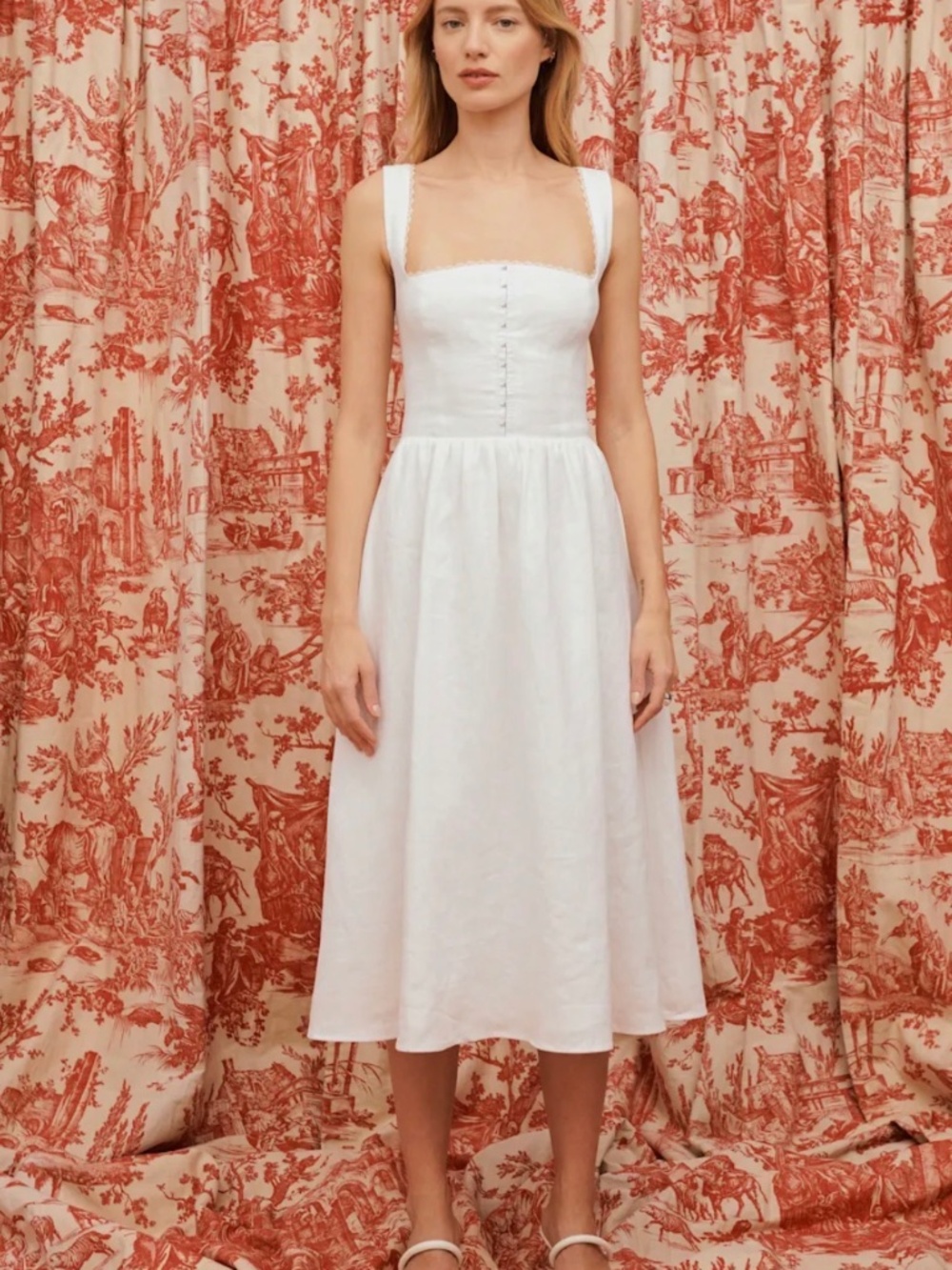 Reformation Tagliatelle Linen Dress
